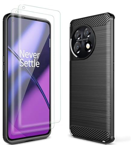 Wanyuexes Funda Para OnePlus 11, One Plus 11 5G PHB110, Parte Trasera De Policarbonato Duro Transparente Antiamarillamiento Y TPU Suave Parachoques Funda Protectora Para OnePlus 11 5G Rojo Cristal
