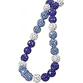 Awaydol Baseball Beaded Necklace for Men,Baseball Necklace Gifts,Diamond Rhinestone Discoball bead necklace,Chain Necklace Gifts for Baseball Player Team Lovers