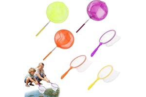 3-Pack Colorful Butterfly Nets, Telescopic and Foldable Design, Durable Stainless Steel Handle, Nylon Mesh, Perfect for Outdo