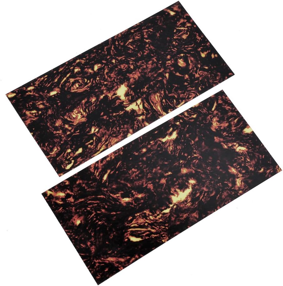 2pcs Flame Celluloid Guitar Head Veneer Shell 1.5mm Thick Guitar Parts