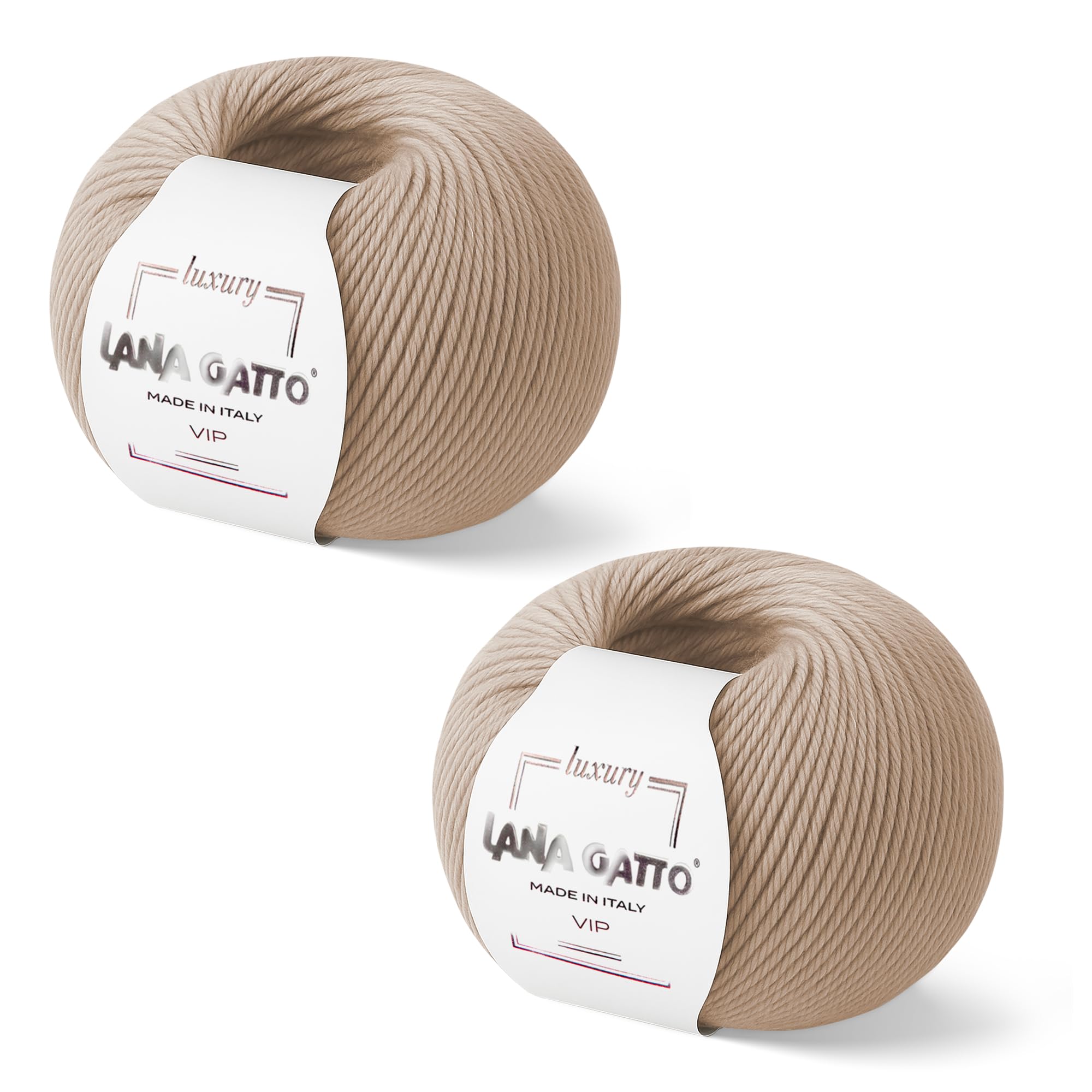 Cashmere and Extra-fine Merino Wool Knitting Balls, Lana Gatto VIP Line, 100 gr., 400 mt, (Dove Grey, 2)