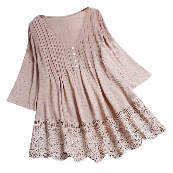 Shirt Tops Ladies Three Quarter Sleeve 