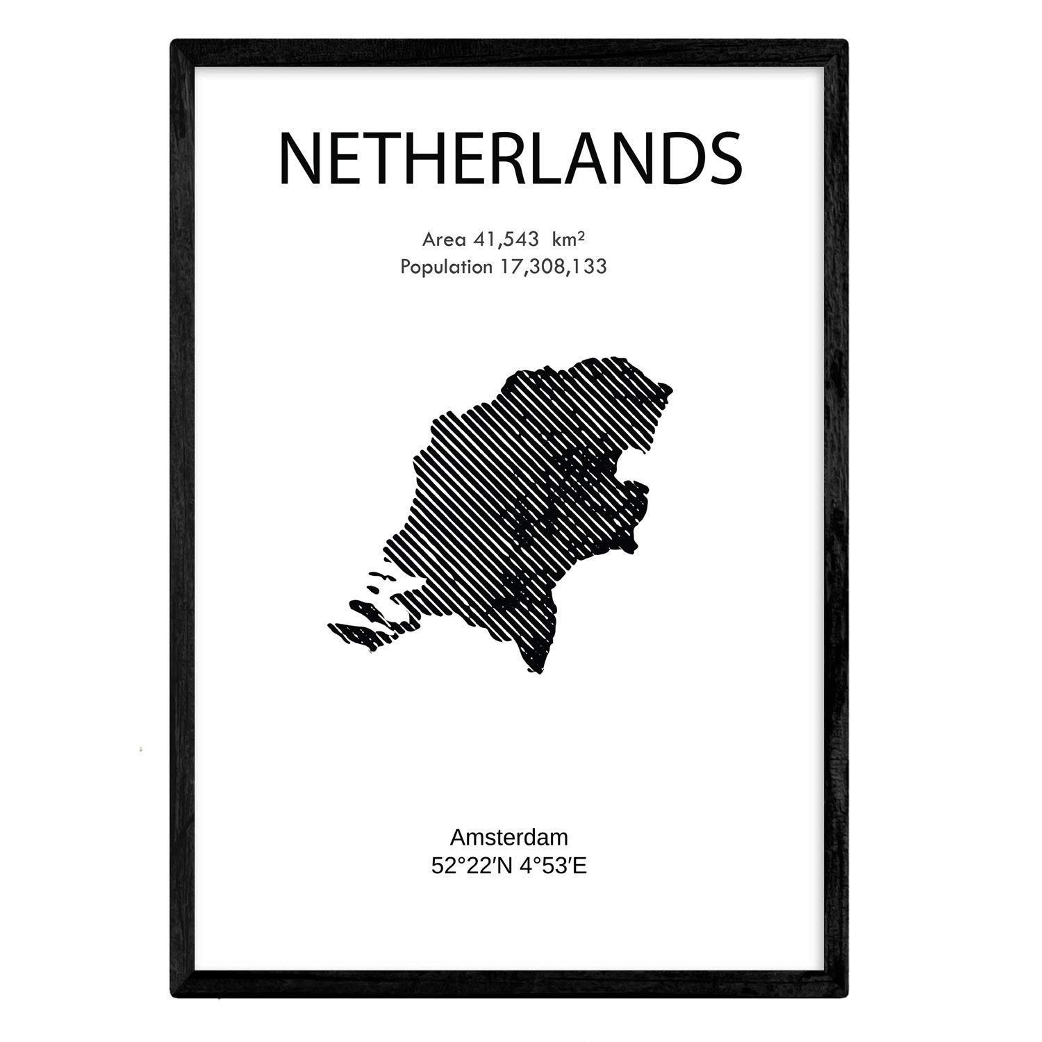 Nacnic Poster Holland. Sheets of countries and continents. A3 size — image 1