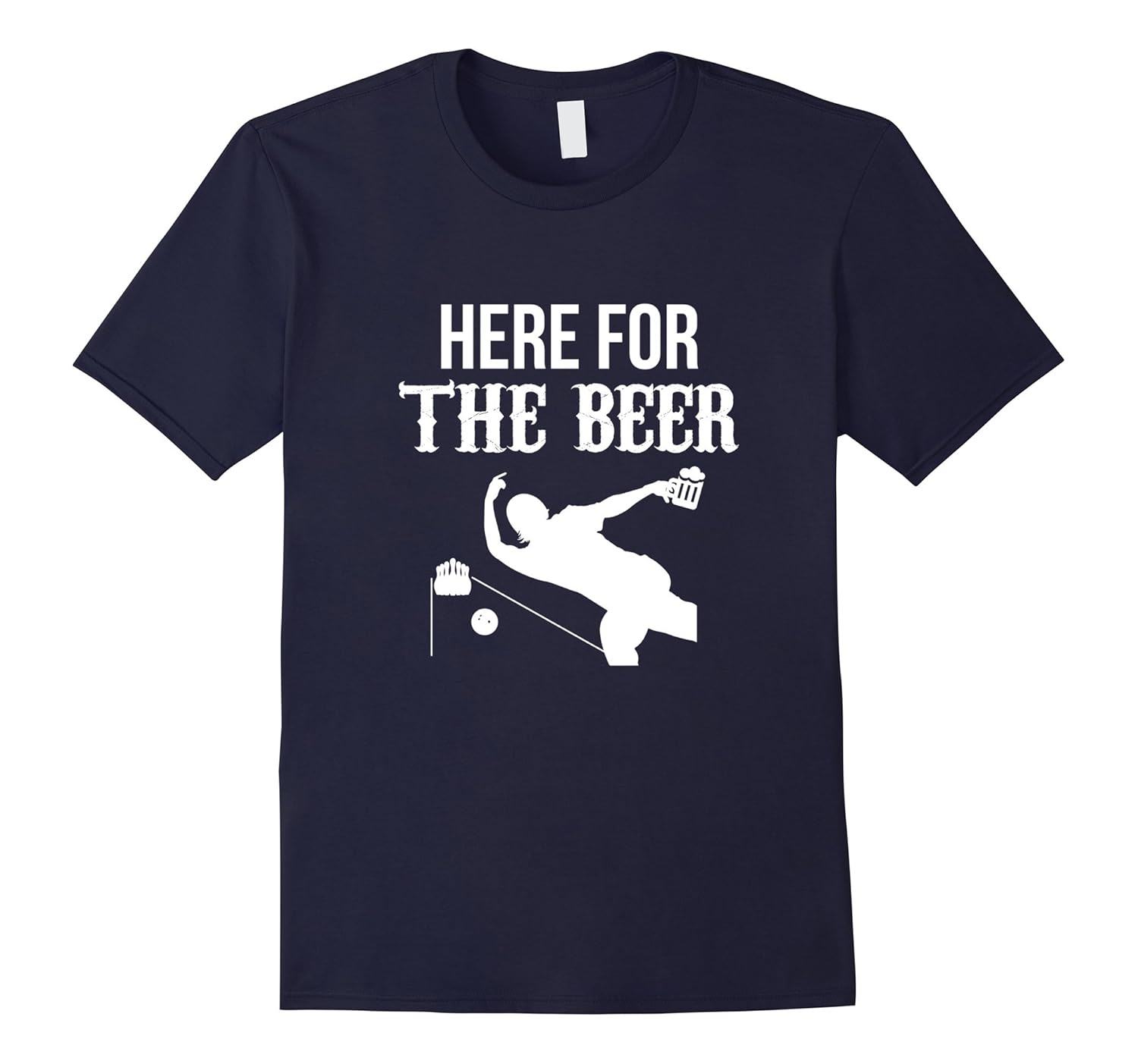 Here for the Beer Bowling T-Shirt for Bowlers-ANZ