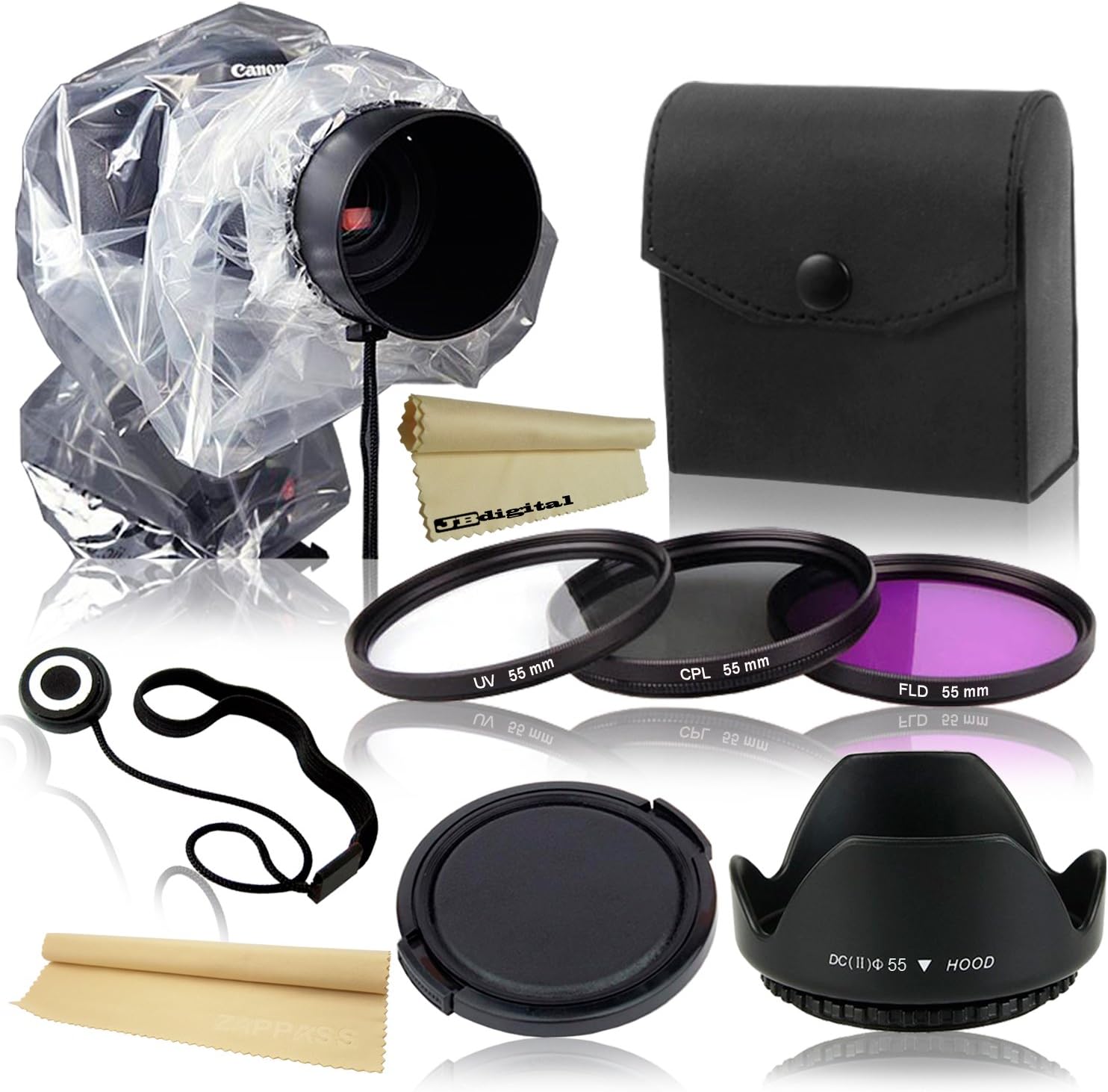 55mm Lens Accessory Kit for Sony Alpha A33 A35 A55 A57 A65