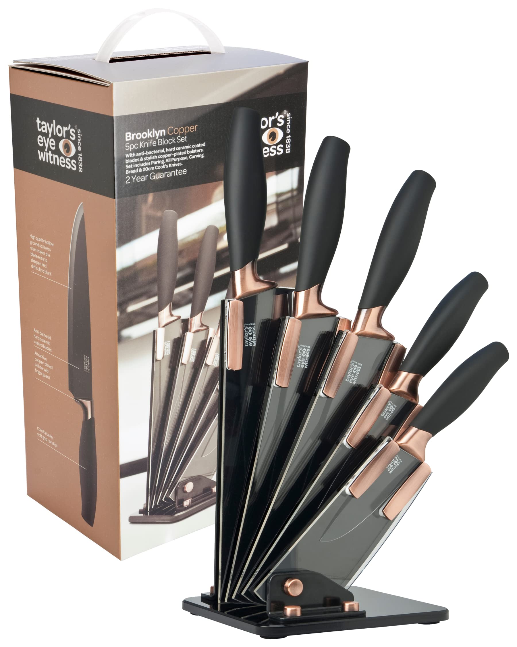 Taylors Eye Witness 5 Piece Brooklyn Kitchen Knife Set, Multi-Colour, One Size