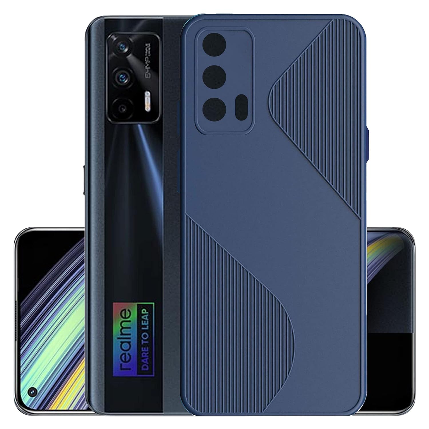 HUPSHY Realme X7 Max 5G Armour Back Cover Case Camera Bump Protection