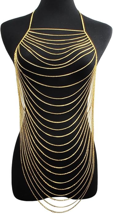 4 Body Chains Set - Verstellbare Bauchketten In Gold Für Frauen