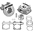 GY6 125cc/150cc Engine Upgrade to 180cc with Cylinder Head Valves and Rebuilt Kit, 61mm Big Bore kits with Piston and Ring Assy for 152QMI 157QMJ Engine Chinese Scooter Moped ATV Go Kart Quad