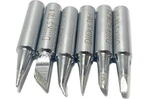 DILIKS T18 Series Soldering Iron Tips 6pcs Set (K+I+B+BR02+D24+C3), For HAKKO FX-888D FX-888 FX-8801 FX-600