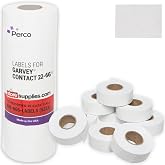 Perco White Price Marking Labels - 9,000 Blank Labels for Garvey 22-66/22-77/22-88 Two Line Pricing Gun with Ink Roll Included - 9 Rolls, 1 Sleeve - Made in USA