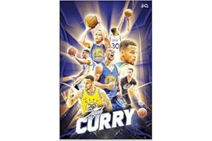 GEATAYCH ZEBE Stephen Curry Poster Art Print Poster, Basketball Superstar Stephen Curry Canvas Wall Art Print, Golden State Warriors Posters- Great Gift for Basketball Fans Kids and Adults, No Frame 12" x 18"
