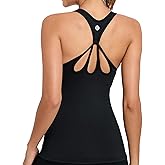 RUNNING GIRL Workout Tank Tops for Women Built in Shelf Bras Padded,Sleeveless Gym Tops Athletic Yoga Shirts
