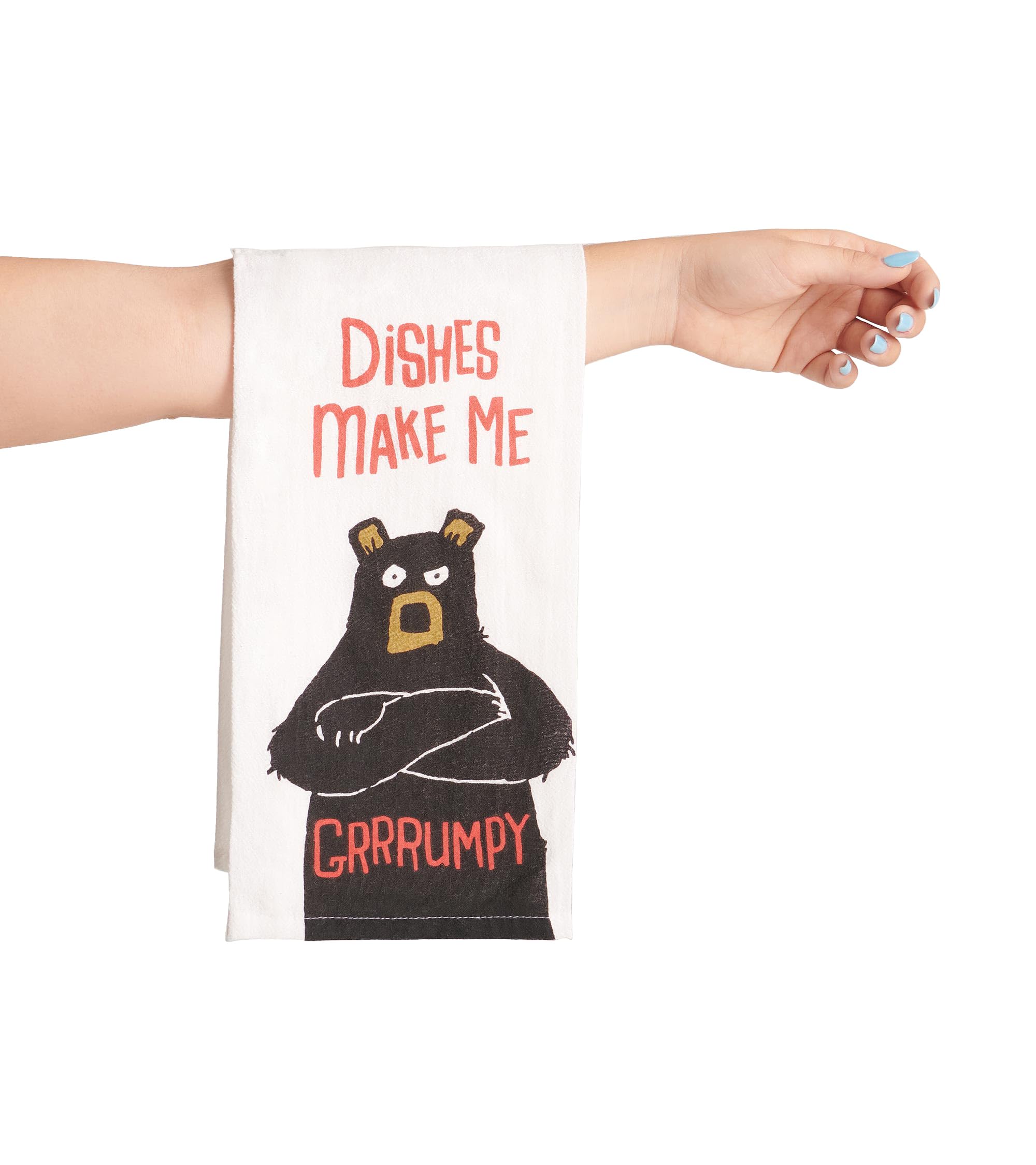 Little Blue House Kitchen Hand/Dish Towels, Dishes Make Me Grumpy, One Size