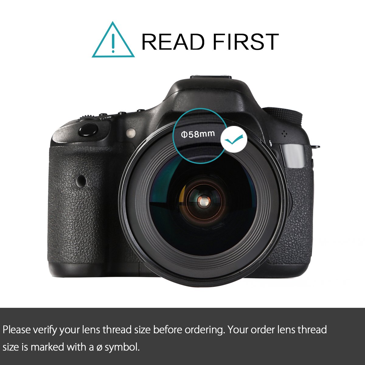 K&F Concept 58mm UV CPL FLD ND4 Kit de Filtro para la Lente Filtro ...