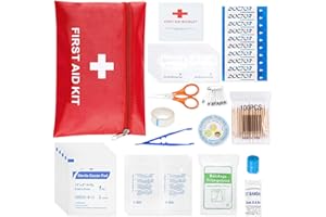 YouNuo First Aid Kit, 143 Pieces First Aid Emergency Kit, Waterproof Portable Compact Emergency Bag, Ideal for Home, Office, 