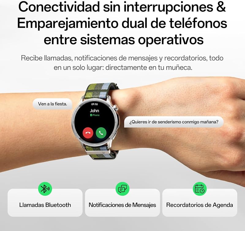 Watch S Smartwatch ECG Acero 10Días 3000Nits, Silver Gleam