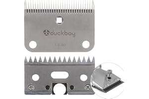 DUCKBOY Horse Clippers Blades, Detachable and Replaceable Blades，Detachable Universal Blades for Professional Horse Grooming Clippers, Top and Bottom, Stainless Steel, 2 PCS with 15 + 30 Teeth
