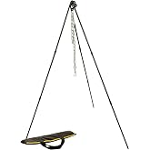 Lodge Adjustable Steel Campfire Cooking Tripod, 40-60 Inches | Adjustable Steel Campfire Cooking Tripod for Suspending Dutch Ovens &amp; Pots or Cookware Over an Open Flame