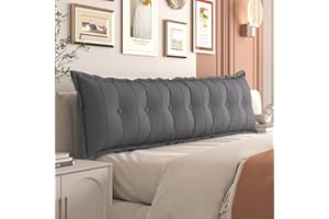 Daneey Large Headboard Pillow King Soft Daybed Pillows Bolster for Bed Back Pillow for Sitting in Bed Long Pillow for Bed Reading Pillow Adult Couch Sofa Backrest, Removable Cover