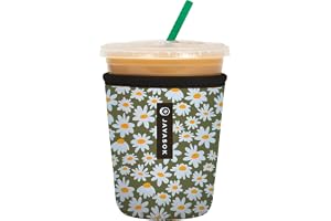 Sok It JavaSok Iced Coffee & Cold Soda Insulated Neoprene Cup Sleeve (Chamomile China, Small: 16-20oz)