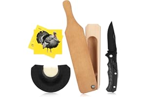 Seeloowy 3 Pcs Turkey Box Call Turkey Mouth Calls Wood Diaphragm Calls with Folding Pocket Knife Turkey Hunting Accessories for Beginner and Professional People