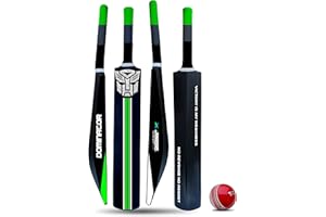 Jaspo Dominator Senior Plastic Tennis Cricket Full Size Bat (34” X 4.5” inch) for All Age Group with Soft Cricket Ball (Domin