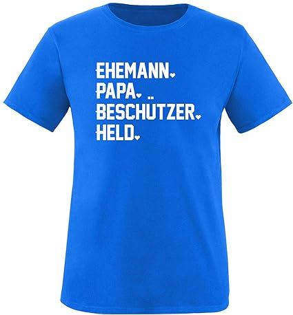AngryShirts Ehemann.Papa.Beschützer.Held T-Shirt Herren