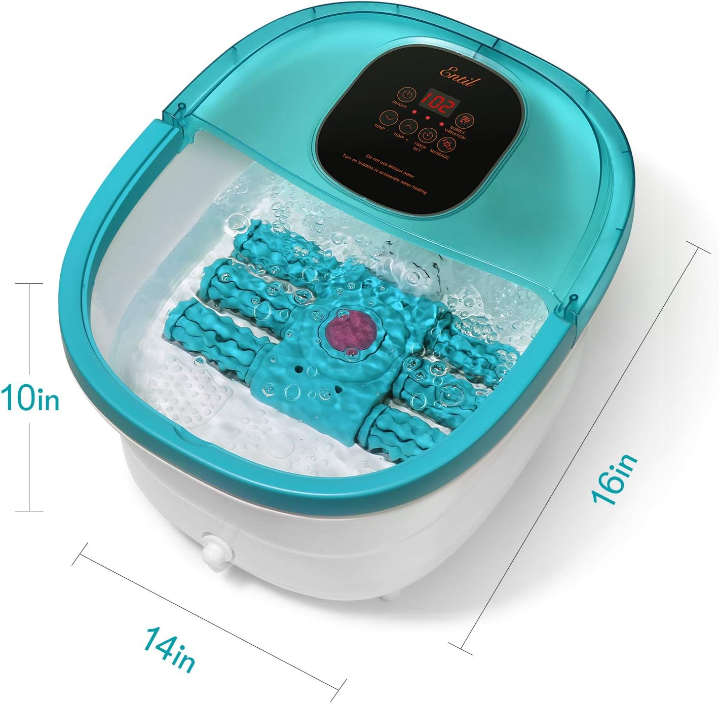 Foot Spa Bath Massager with 6 Automatic Masssage Rollers, Heat, Bubbles and Vibration, 30-60mins Timer & Temprature Settings, Pedicure Tub Soothe Your Tired Feet for Home Office Use: Health & Personal Care