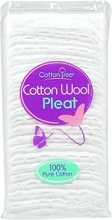 Cotton Tree 100 Percent Pure Cotton Wool Pleat 80G Soft Cosmetic Cotton