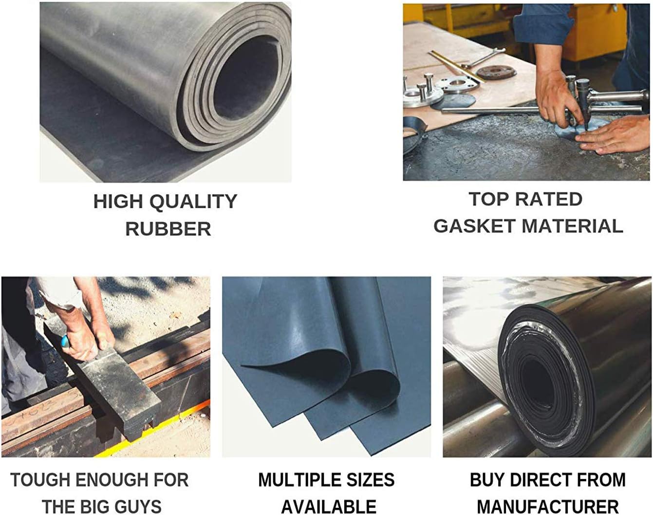 SOFIALXC Rubber Sheet Neoprene Strip Solid for DIY Material Sealing