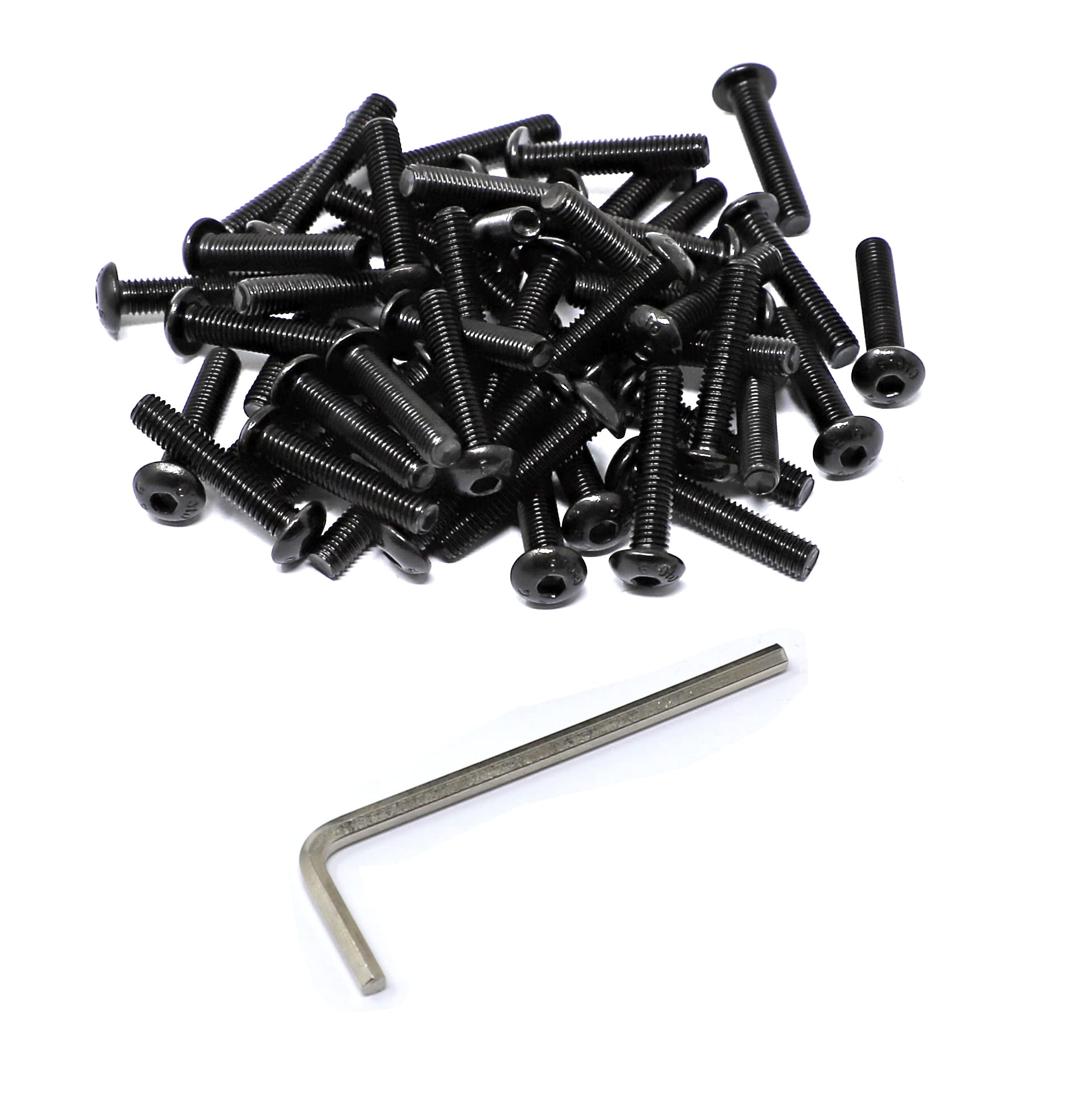 iexcell 50 Pcs M5 x 25 Thread Pitch 0.8 mm Alloy