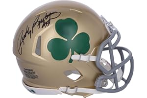 SPORTS MEMORABILIA Rudy Ruettiger Notre Dame Fighting Irish Autographed Shamrock Speed Mini Helmet - Autographed College Mini Helmets