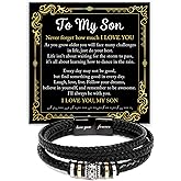 To My Son Bracelet – Love You Forever Bracelet with Heartfelt Message Card, Meaningful Gift from Mom or Dad, Jewelry for Birthday, Graduation, Christmas, Father’s Day, Encouraging Present for Son