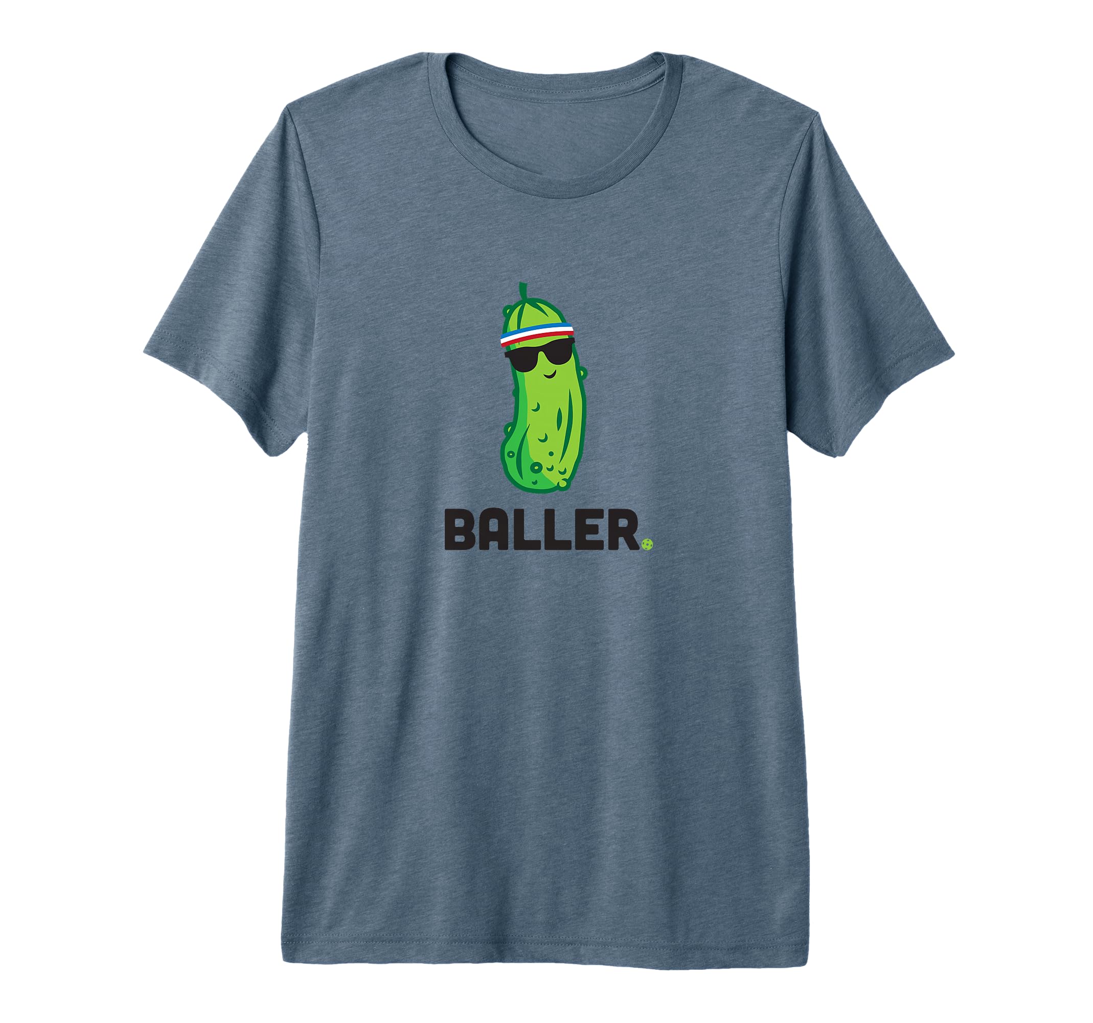 Photo 1 of "Pickle Baller" Funny Pickleball Premium Tri-blend T-Shirt