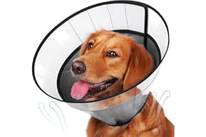 BARKLESS Soft Dog Cone, Soft Cone for Dogs to Stop Licking Biting Wounds, Breathable Surgical E Collar for After Surgery, Adj