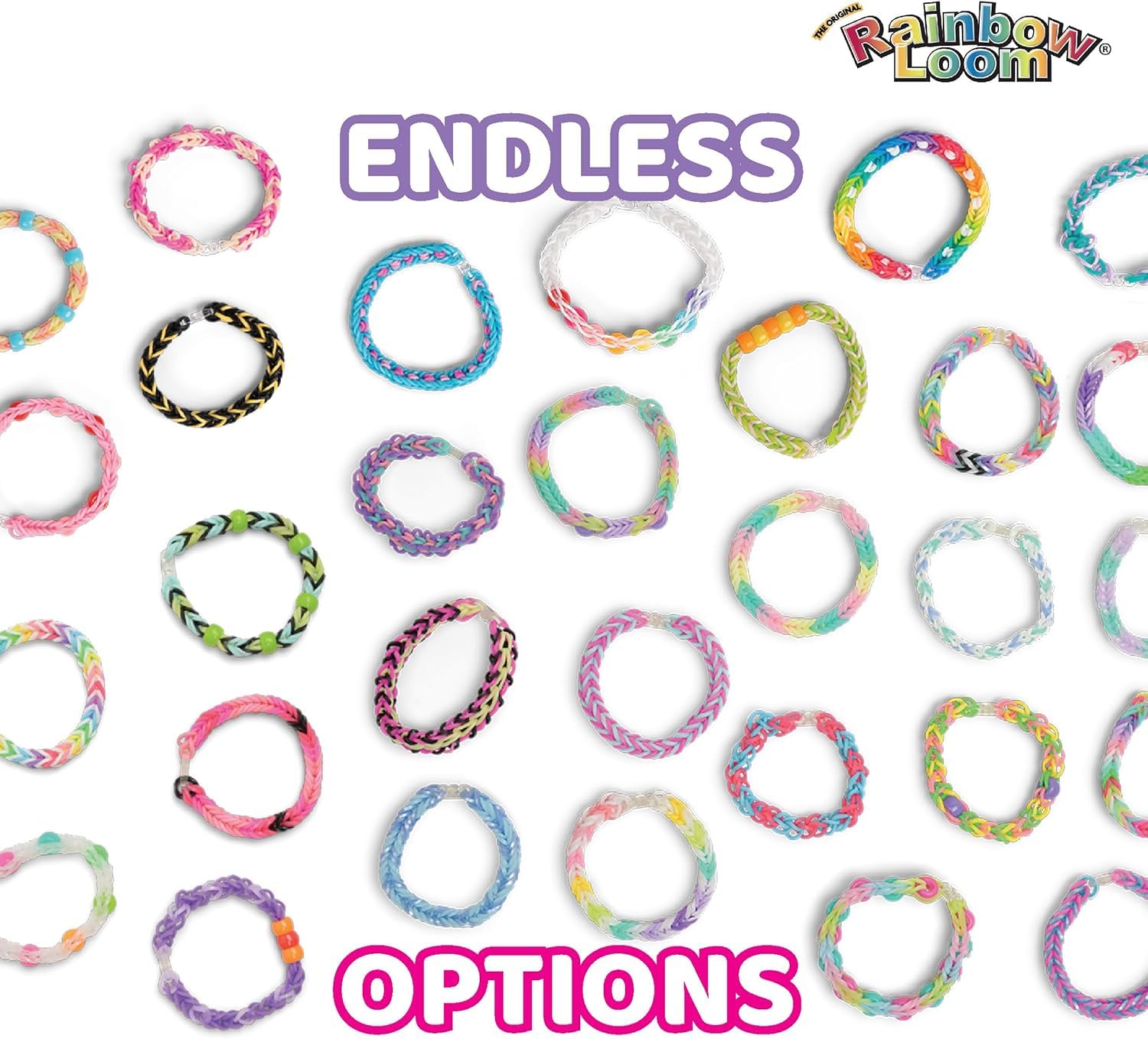 Rainbow Loom: 9,000 Bands AutoLoom Creation Case with 50 Beads & 3 Sticker Sheets – DIY Bracelet & Jewelry Making Kit for Kids 7+