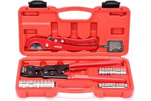 iCrimp PEX Pipe Clamp Crimping Tool Kit Cinch Crimper Tool for Stainless Steel Clamps from 3/8-inch to 1-inch with 1/2-inch 2