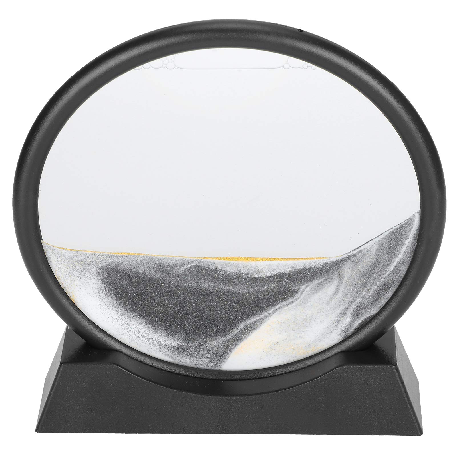Sand Picture, Sand Art Pictures Moving Sand Art Picture, for Home Bedroom Office Hotel(black, 7 inch)