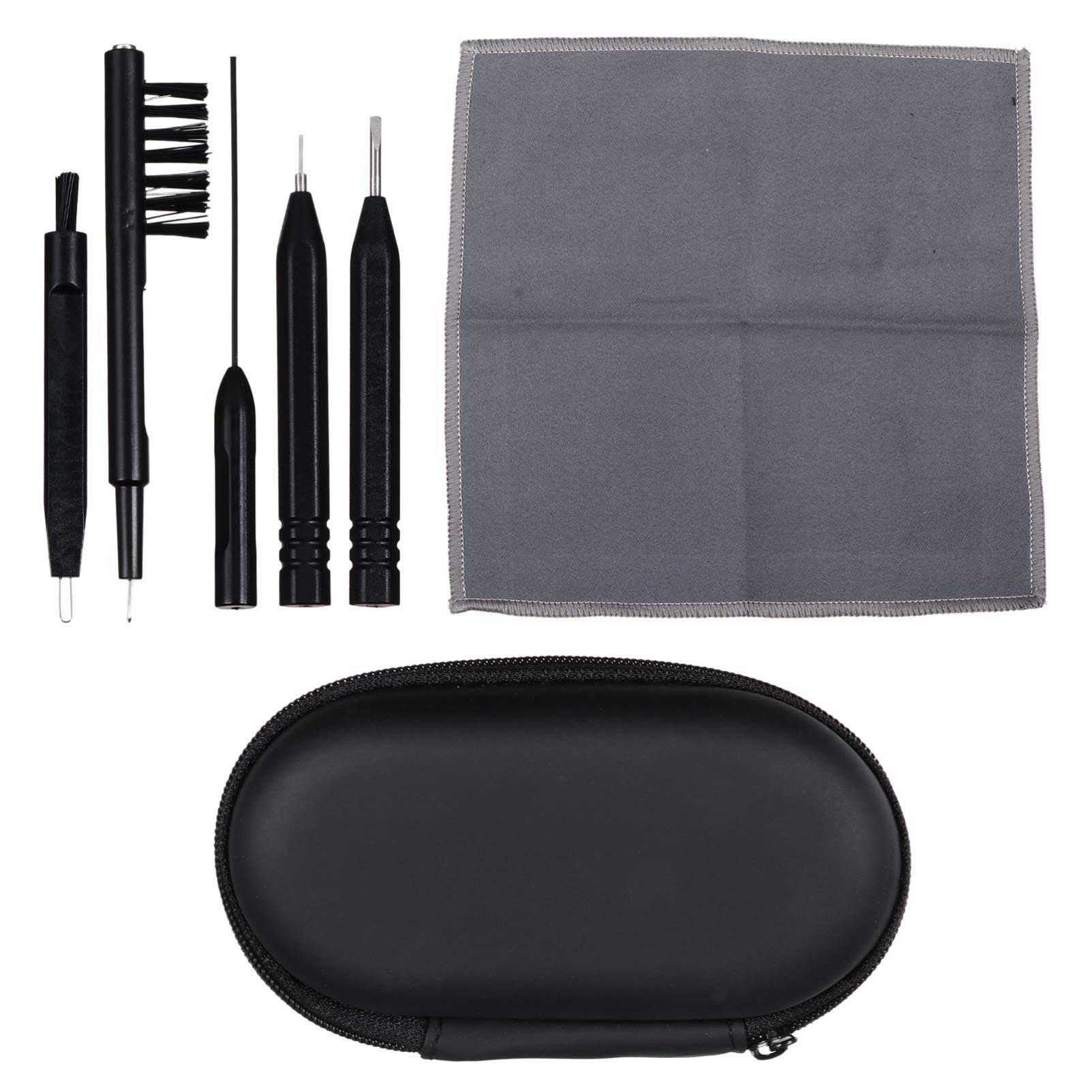 Cleaning Tools, Cleaning Brush Earbud Cleaner Kit Cleaning Brush Set with Microfiber Cloth Storage Case Accessories 6 Pcs
