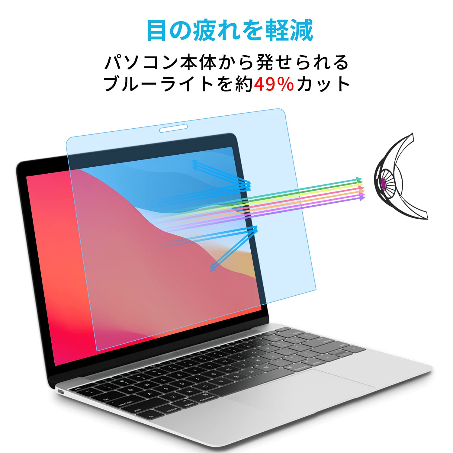 MacBook Pro 13 Inch 2020 / 2022 Screen Protector, Touch Bar, Trackpad, Blue Light Film, LCD Protective Film, Antibacterial, Ultra Transparent