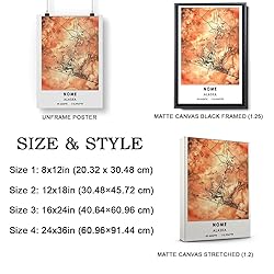 Nome Map Poster, Alaska Map Art Poster, Map Decor