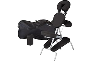 EARTHLITE Portable Massage Chair Package VORTEX – Portable, Compact, Strong and Lightweight incl. Carry Case, Sternum Pad & Strap (15lbs)