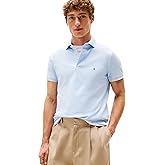 Tommy Hilfiger Mens Short Sleeve Polo Shirts in Slim Fit with Stretch and Organic Pique Cotton
