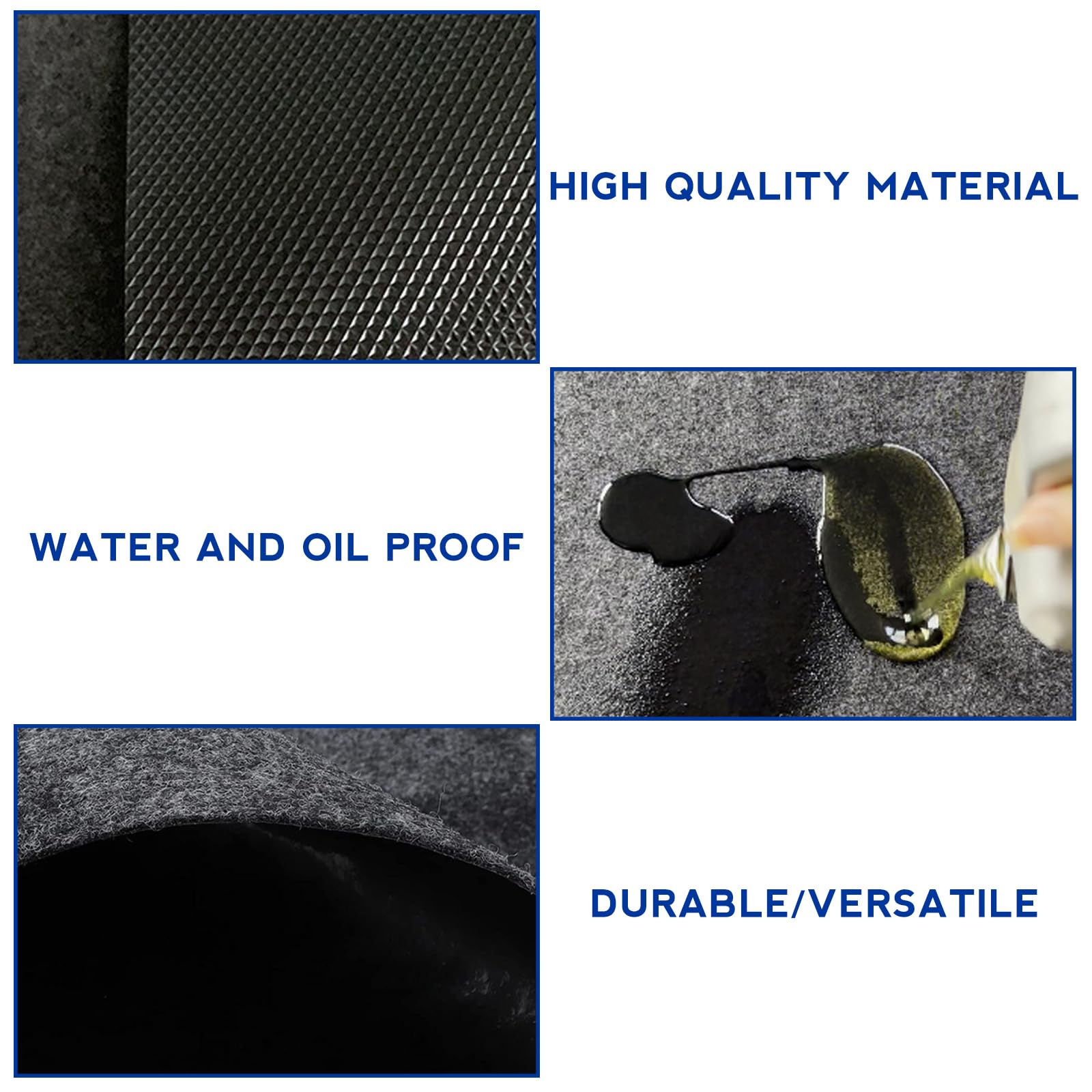 Ölauffangmatte, Öl-Auffangmatte Clean, Öl Auffangmatte, Werkstatt Ölmatte, Ölmatte Motorrad, Strapazierfähige Saugmatte, Ölbindematte für Garagenboden Matten Werkbank Unterlage, 91x152 cm, Schwarz 7