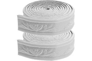 SUPVOX 2 Roll Crown Moulding Trim Peel And Stick, Self-adhesive 3d Wall Trim, Flexible Foam Inside & Outside Wall Edge Guard 