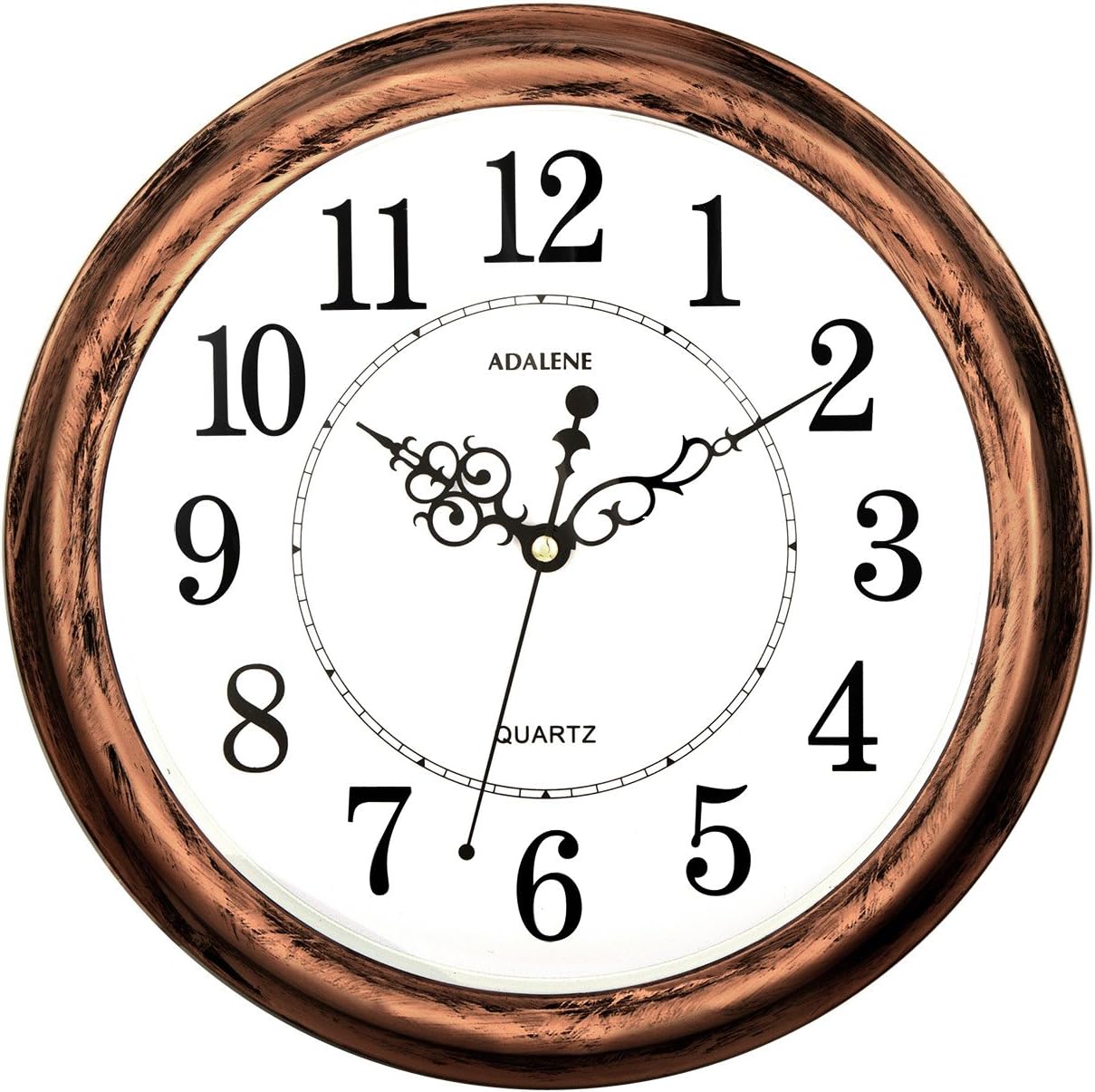 Adalene Silent Non Ticking Wall Clock Large Decorative Living Room