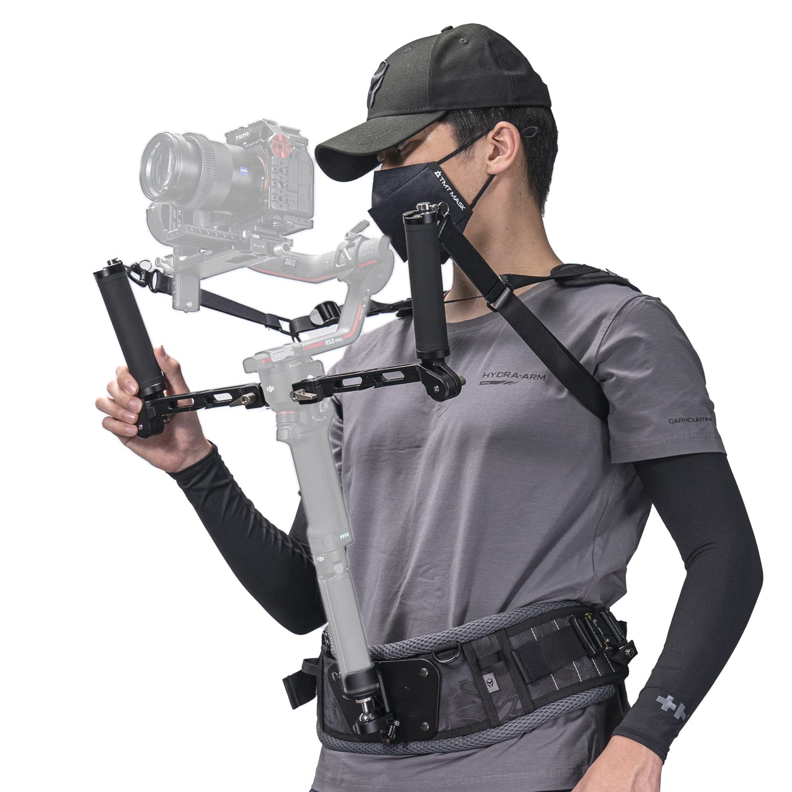 Tilta Lightweight Dual Handle Gimbal Support System Compatible with DJI Ronin RS 2/RS 3 Pro/RSC 2/RS 3 Gimbal,with Gimbal Support Vest,Dual Handle Bracket, for DSLR Cinema Camera GSS-T04-DHB2