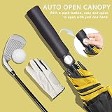 ZOMAKE Golf Umbrella 62in Windproof Double Canopy Yellow Black view 4