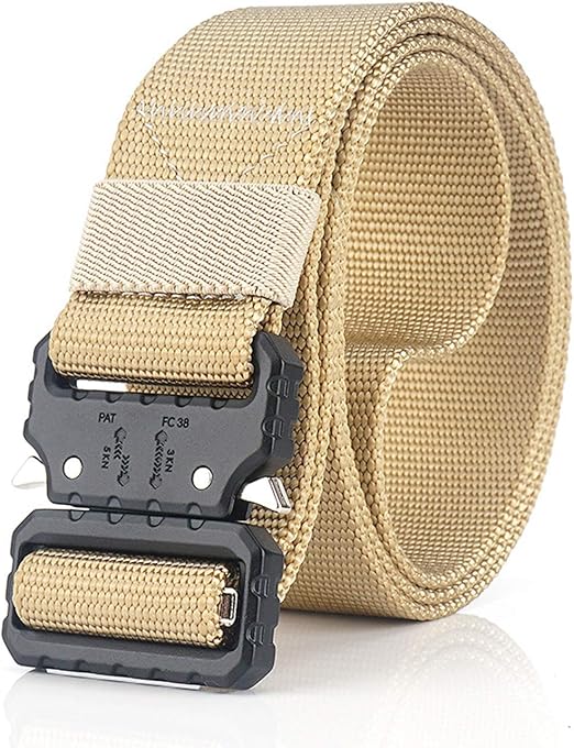 New Military Style Tactical Belt for Men, Nylon  Gun Belt with Heavy